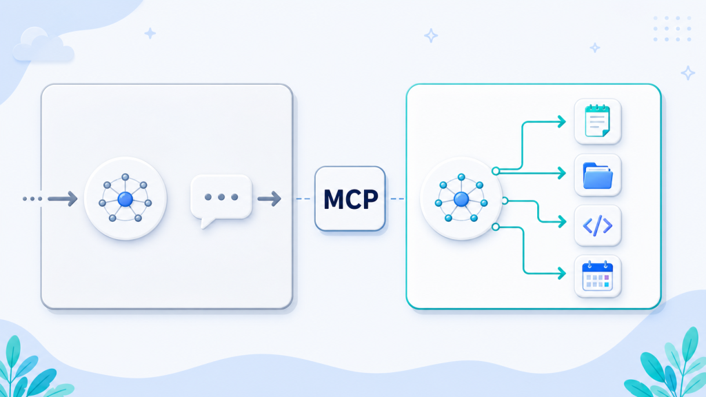 바이브 코딩 MCP 연결 전후의 AI 작업 범위 비교