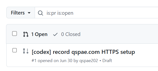 Codex가 만든 GitHub PR