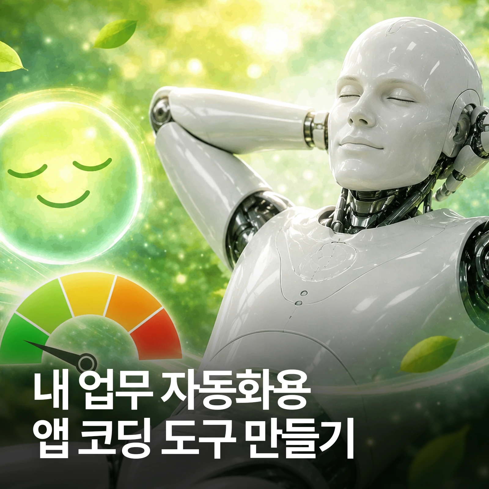 AI로 업무 자동화 앱과 코딩 도구를 만드는 모습
