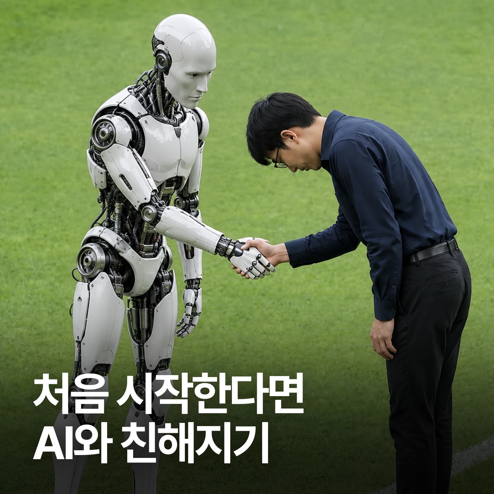 AI와 처음 인사하고 시작하는 모습
